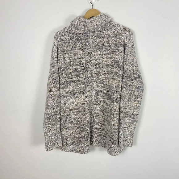 Lou & Grey Sequined Marled Chunky Wool Blend Turtleneck Sweater - Picture 12 of 14